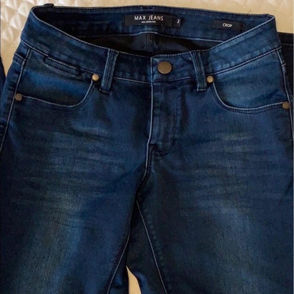 Max dark wash crop jeans. Size 2.